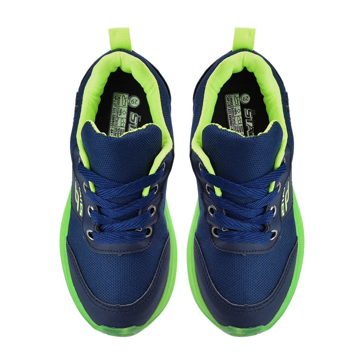 Tenis Botinho Meninos Rodinha Removivel Patins Azul Verde Azul Marinho/Verde 3