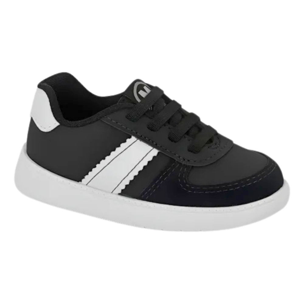 Tenis Infantil Molekinho Masculino Casual Preto Branco