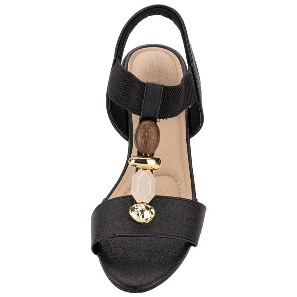 Sandalia Modare Salto Bloco Preta Conforto e Estilo Preto 3