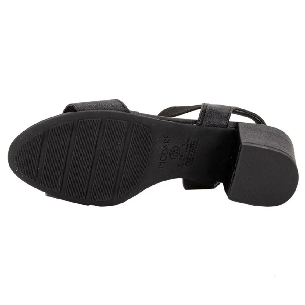 Sandalia Modare Salto Bloco Preta Conforto e Estilo Preto 6