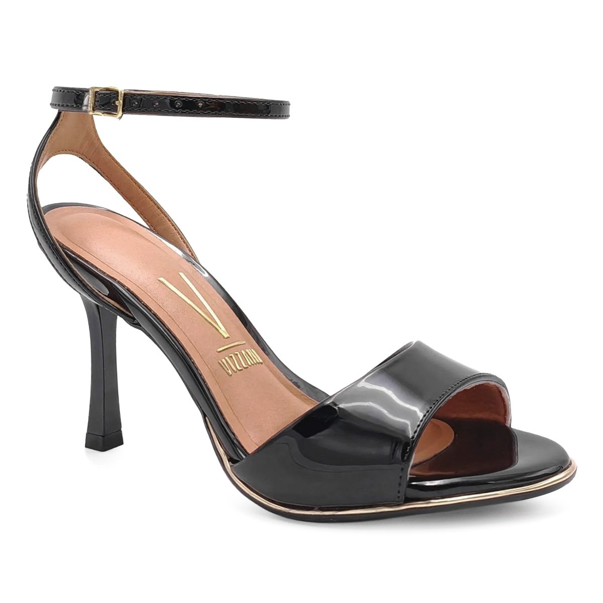 Sandalia Feminino Vizzano Verniz Preto Classico 6552101