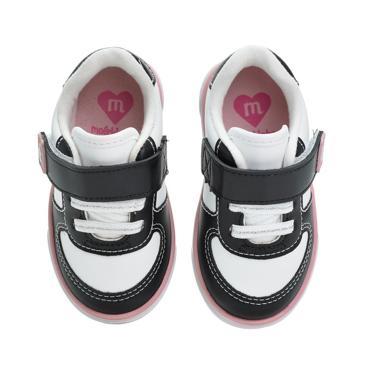 Tenis Molekinha Infantil Branco e Preto Confortavel  Branco/Preto 3
