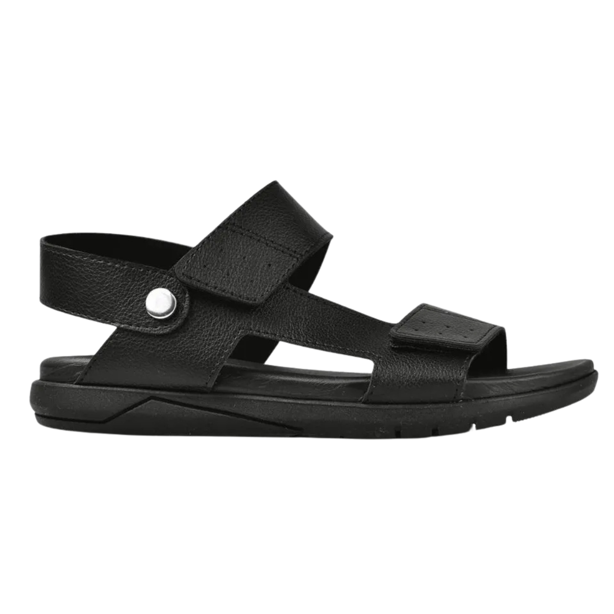 Sandalia Br Sports Masculina Tiras Ajustaveis Comfort Preta Preto 2