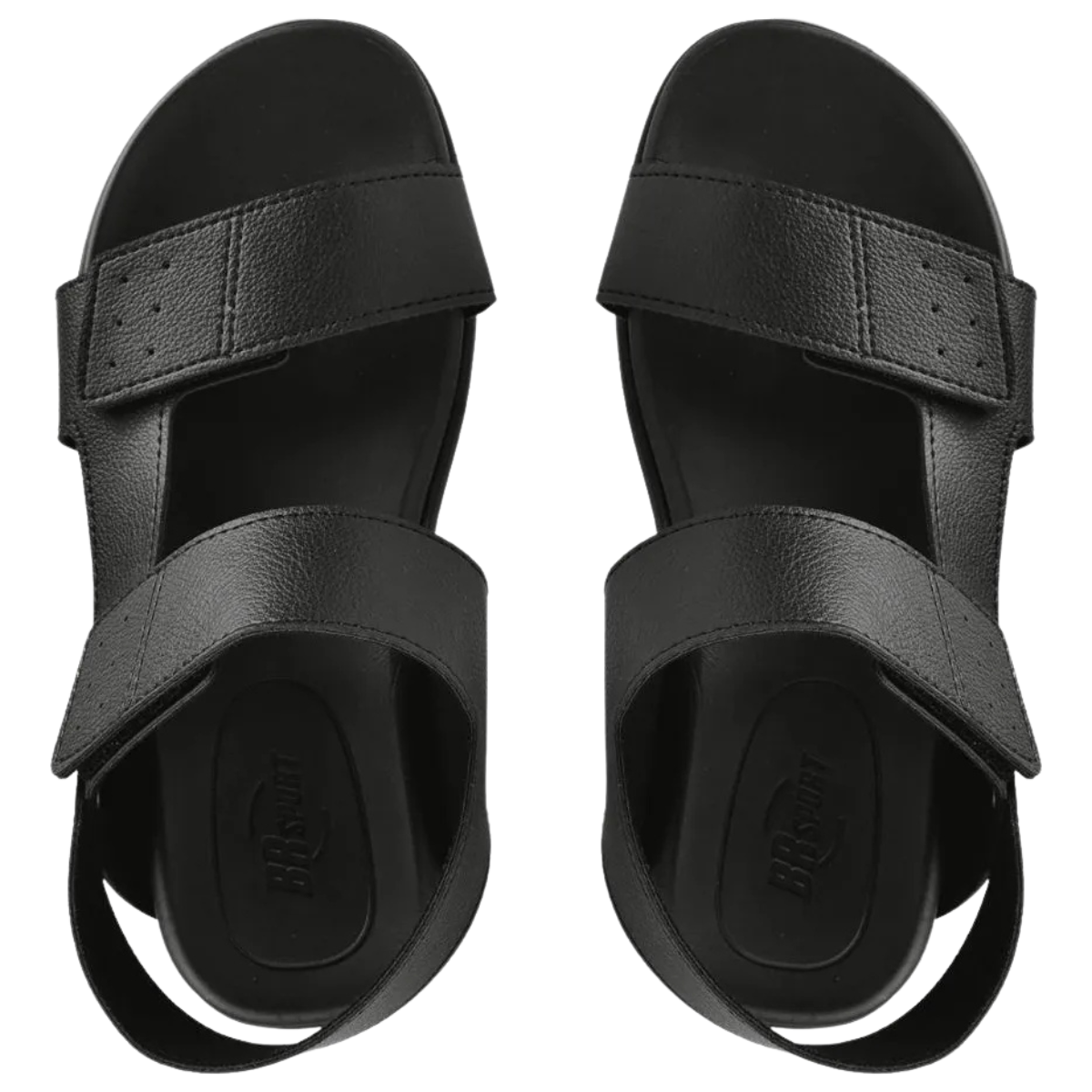 Sandalia Br Sports Masculina Tiras Ajustaveis Comfort Preta Preto 3