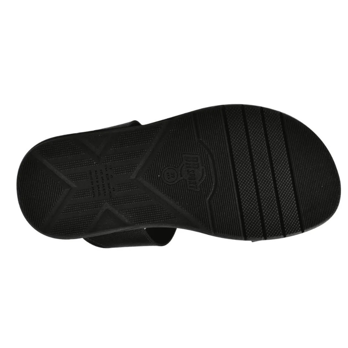 Sandalia Br Sports Masculina Tiras Ajustaveis Comfort Preta Preto 4