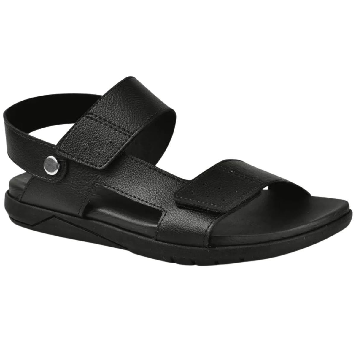 Sandalia Br Sports Masculina Tiras Ajustaveis Comfort Preta Preto 1