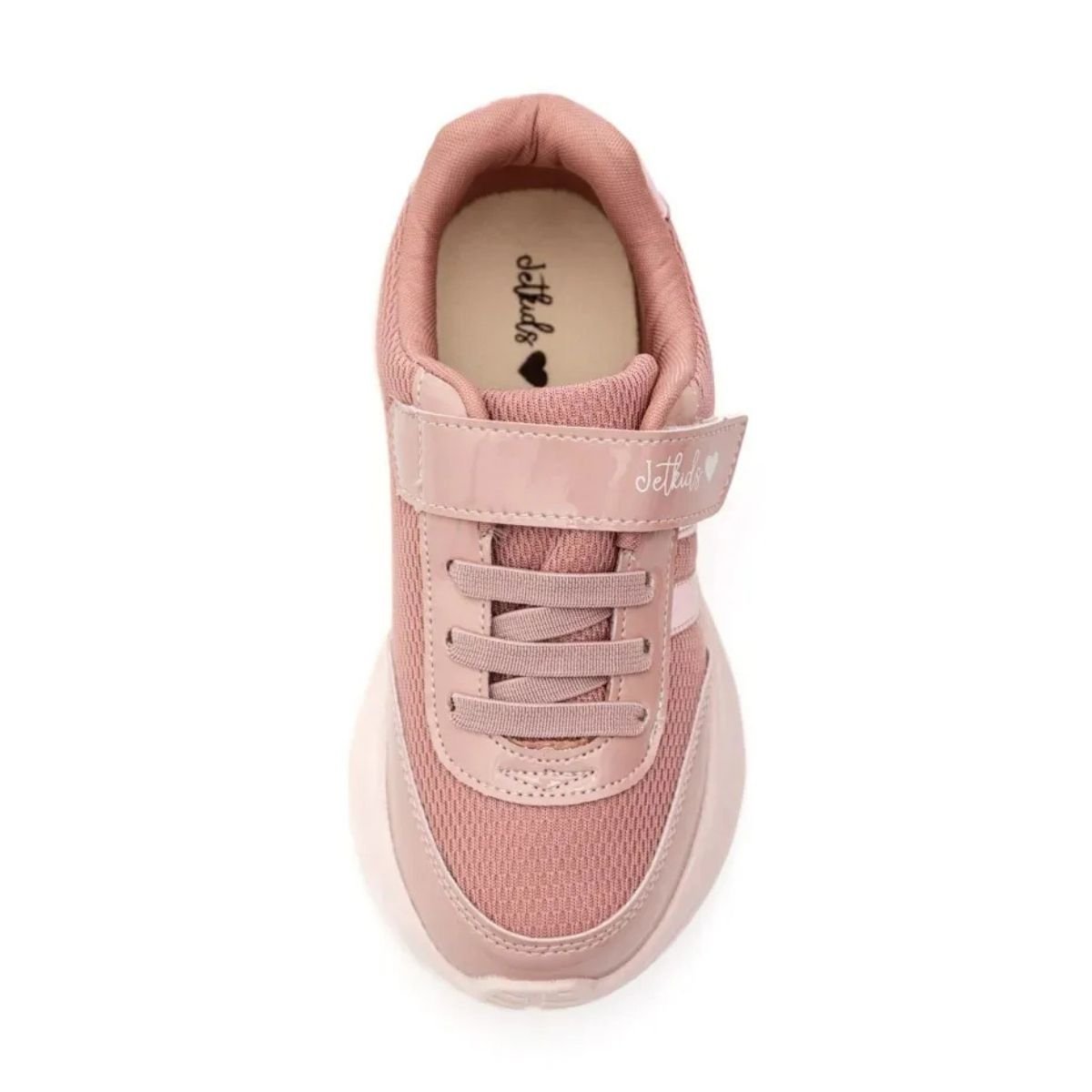 Tenis Infantil Jet Kids Rose Velcro Casual Antiderrapante Rosa 2