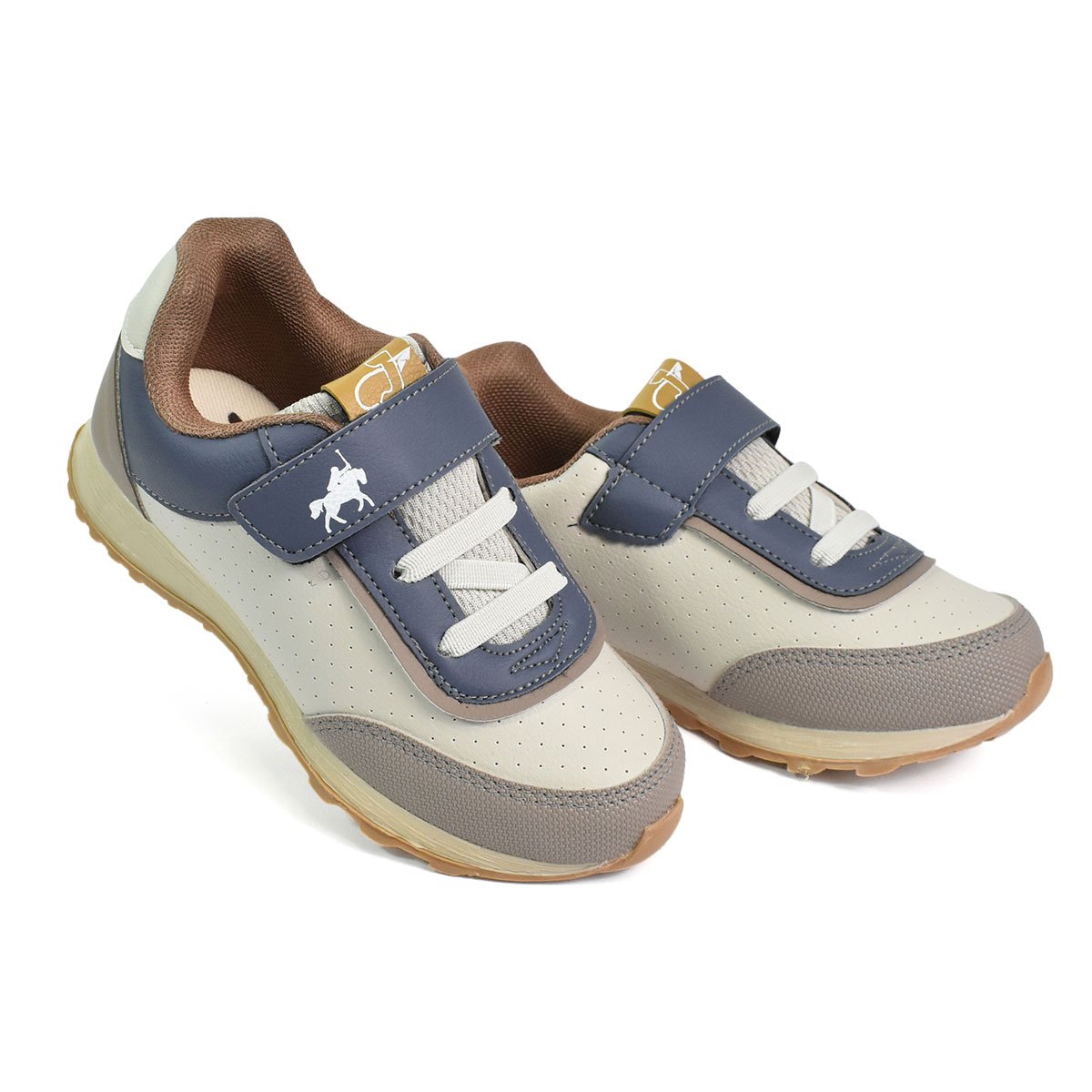 Tenis Infantil Jet Kids Meninos Street Bege Bege/Cinza 2