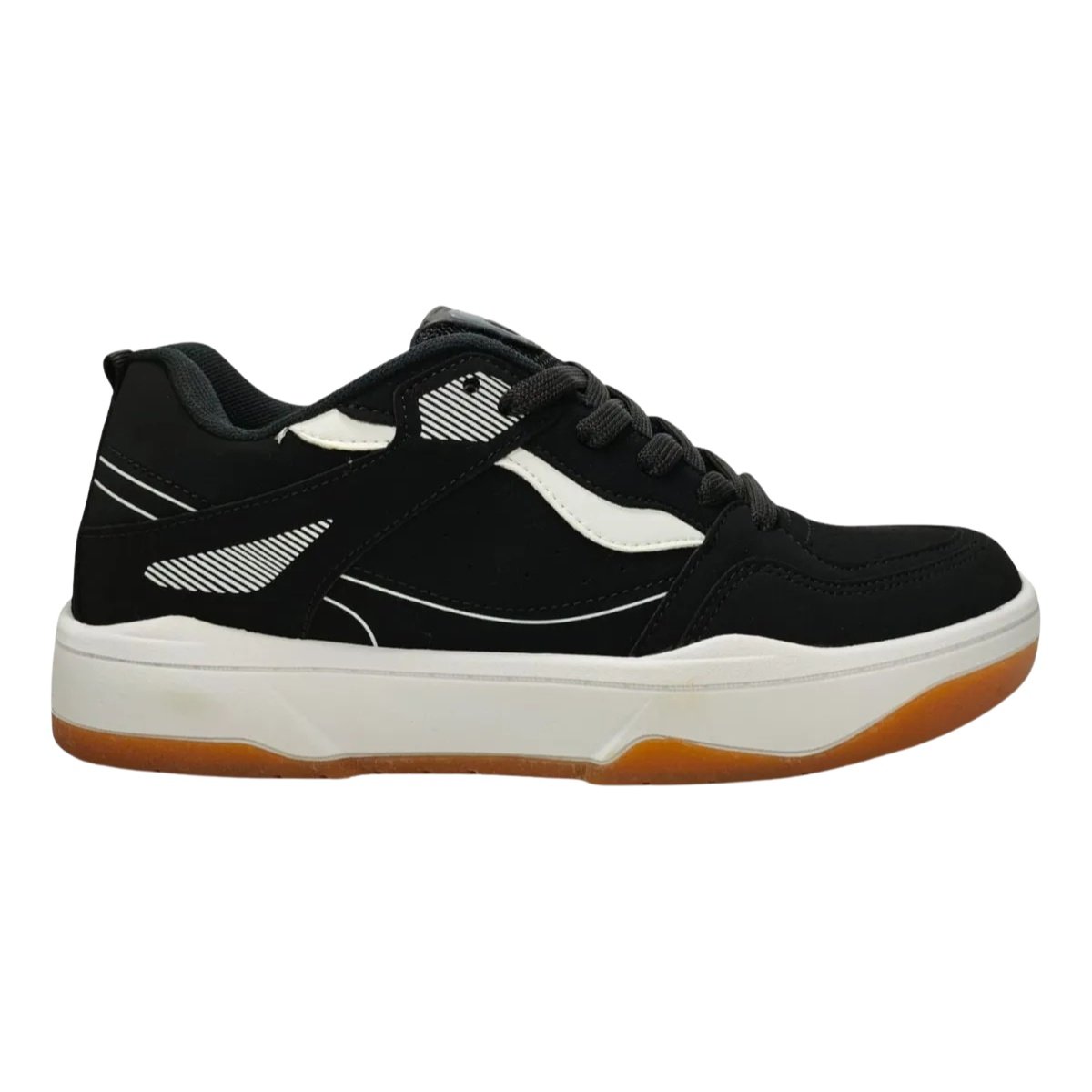 Tenis Masculino Logus  Solado Alto Preto Caramelo Cadarco Preto 5