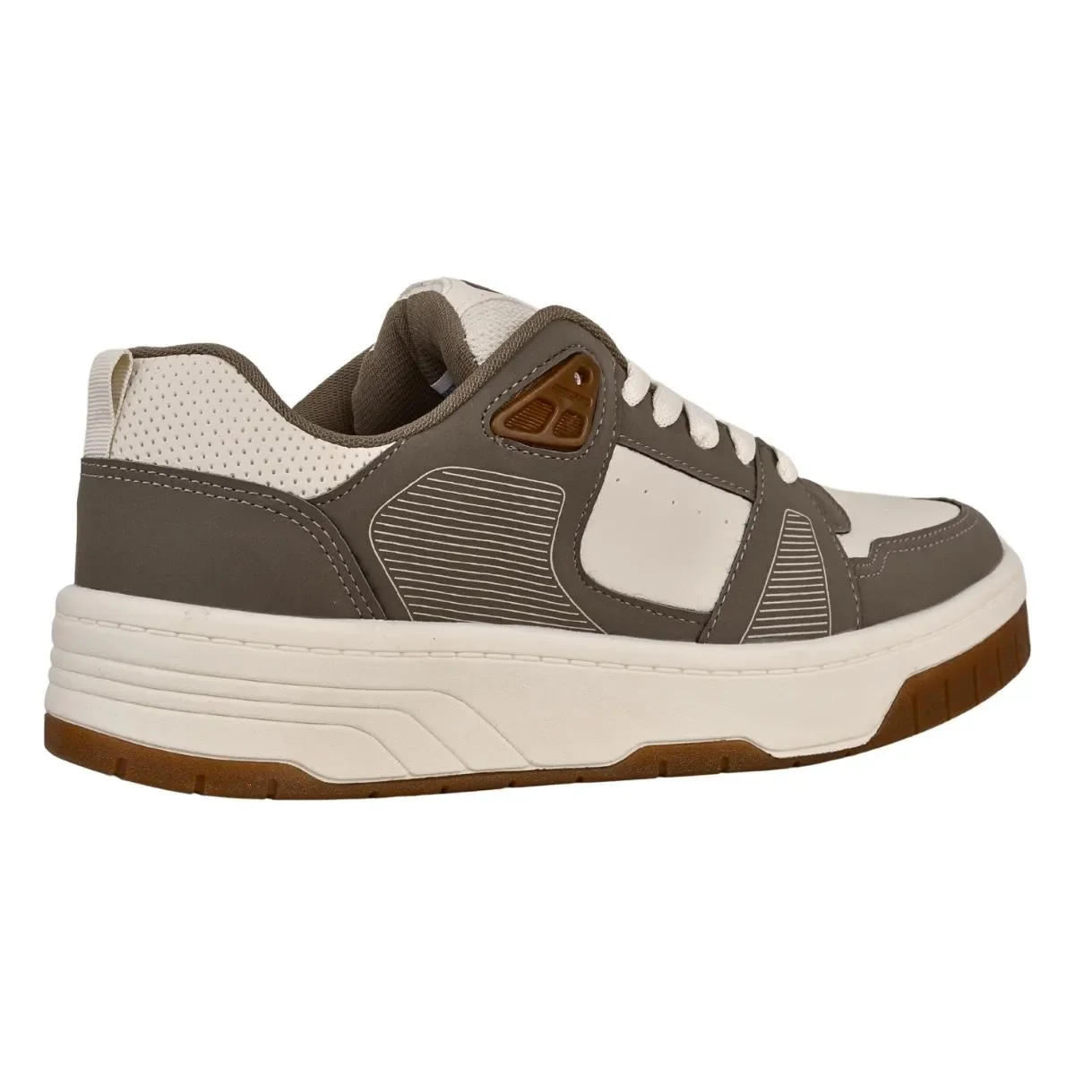 Tenis Logus Masculino Champanhe Rato Casual  Solado Alto Bege/Cinza 2