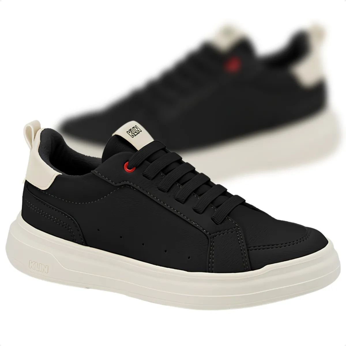 Tenis Klin Infantil Preto Off White Conforto e Seguranca Preto 2