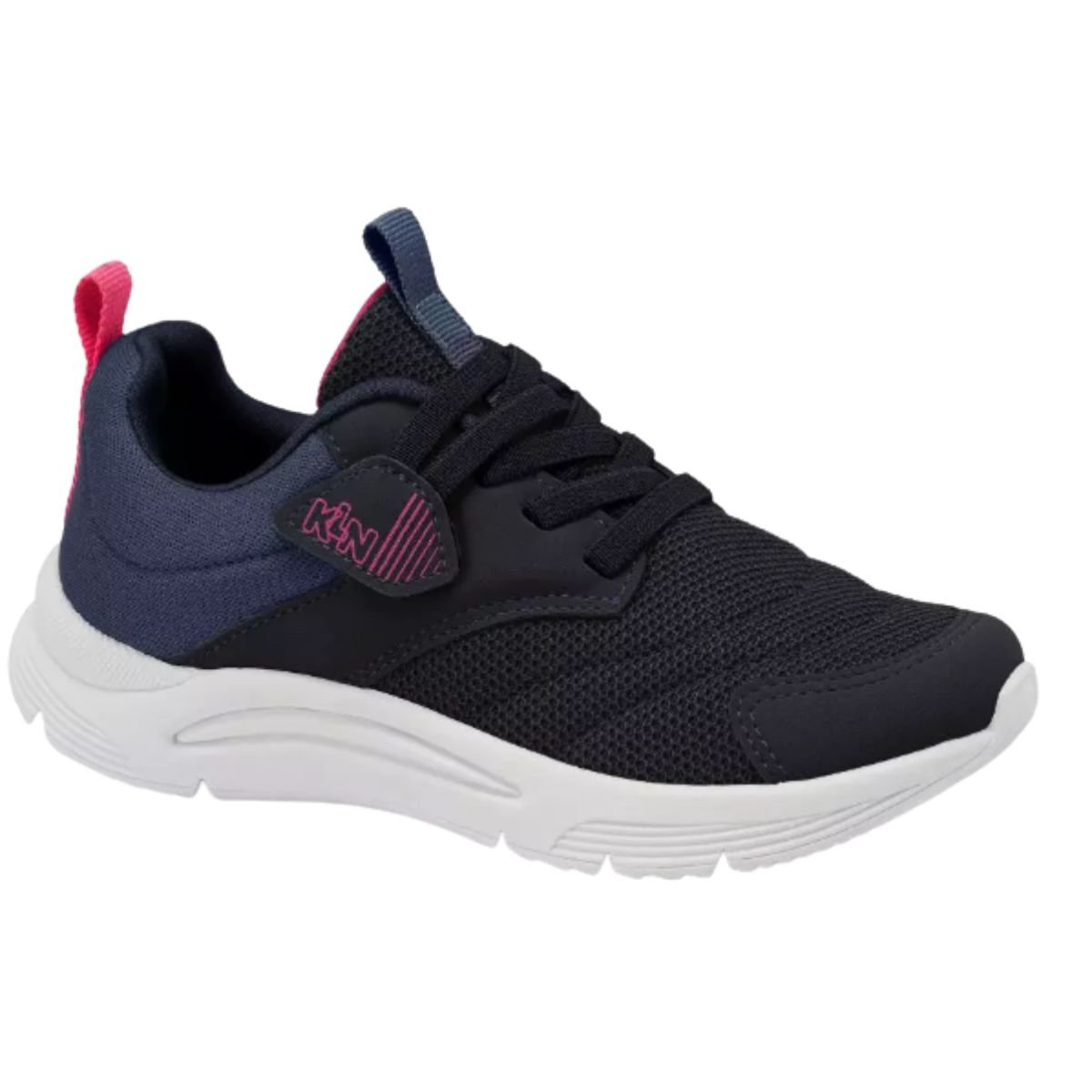 Tenis Klin New Sport Menina Chumbo Marinho Pink