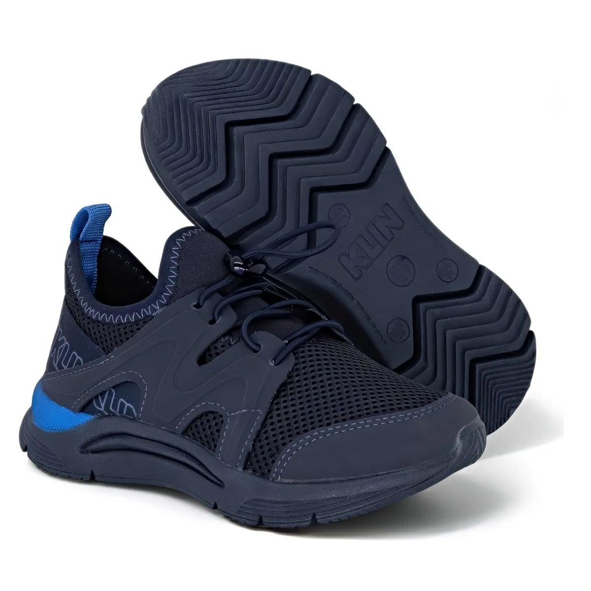 Tenis Klin New Sport Marinho Ciano Aventura e Conforto Azul 5