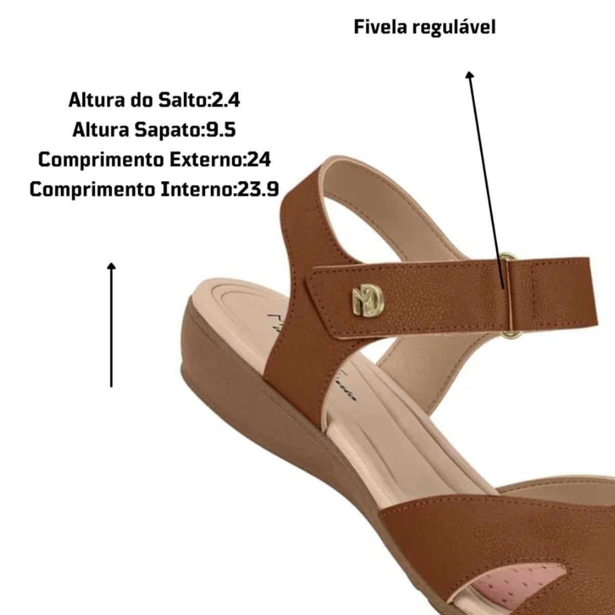 Sandalia Modare Napa Floather Avela Elegancia e Conforto Marrom 3