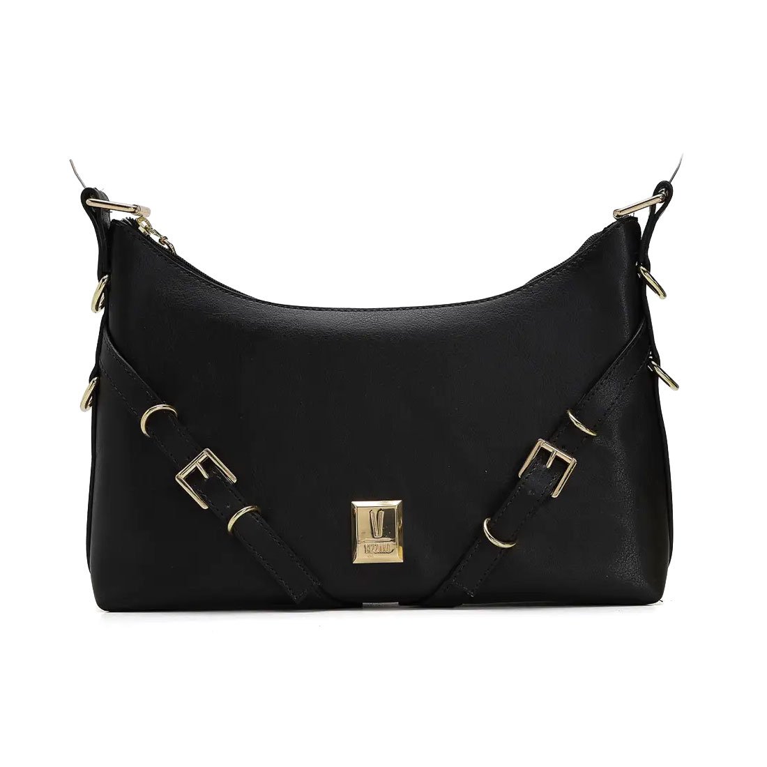 Bolsa Vizzano Napa Soft Feminina Preta Classica e Atemporal