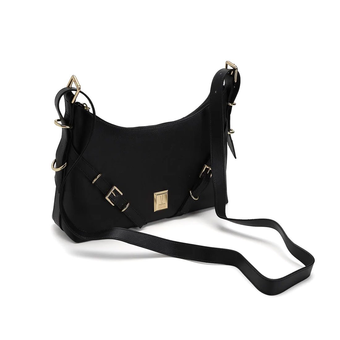 Bolsa Vizzano Napa Soft Feminina Preta Classica e Atemporal Preto 2