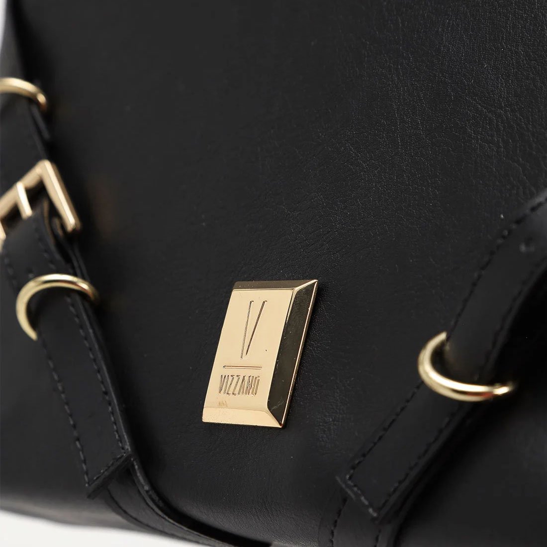 Bolsa Vizzano Napa Soft Feminina Preta Classica e Atemporal Preto 5