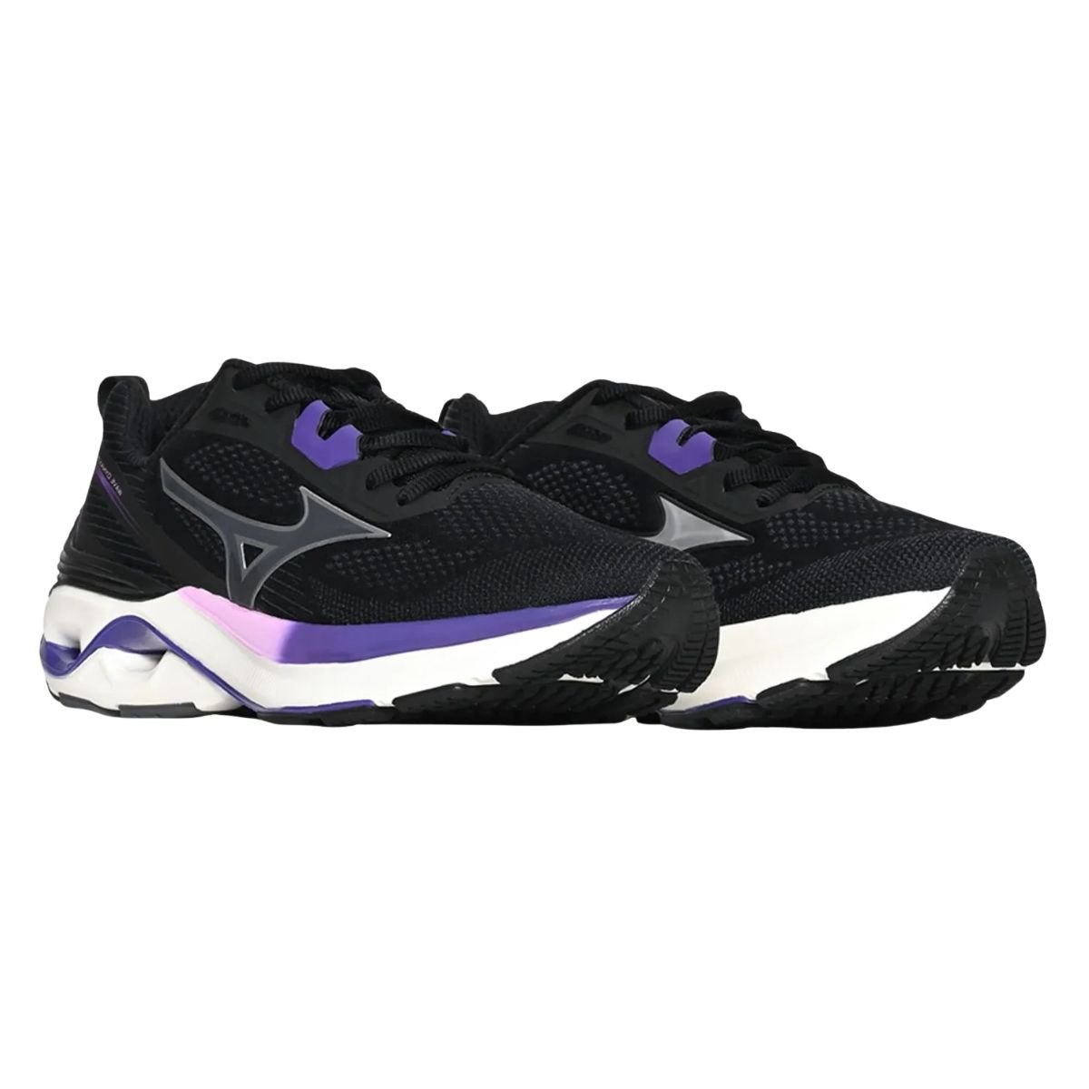 Mizuno Wave Dynasty 7: Amortecimento Dinamico Preto-Roxo Preto 4