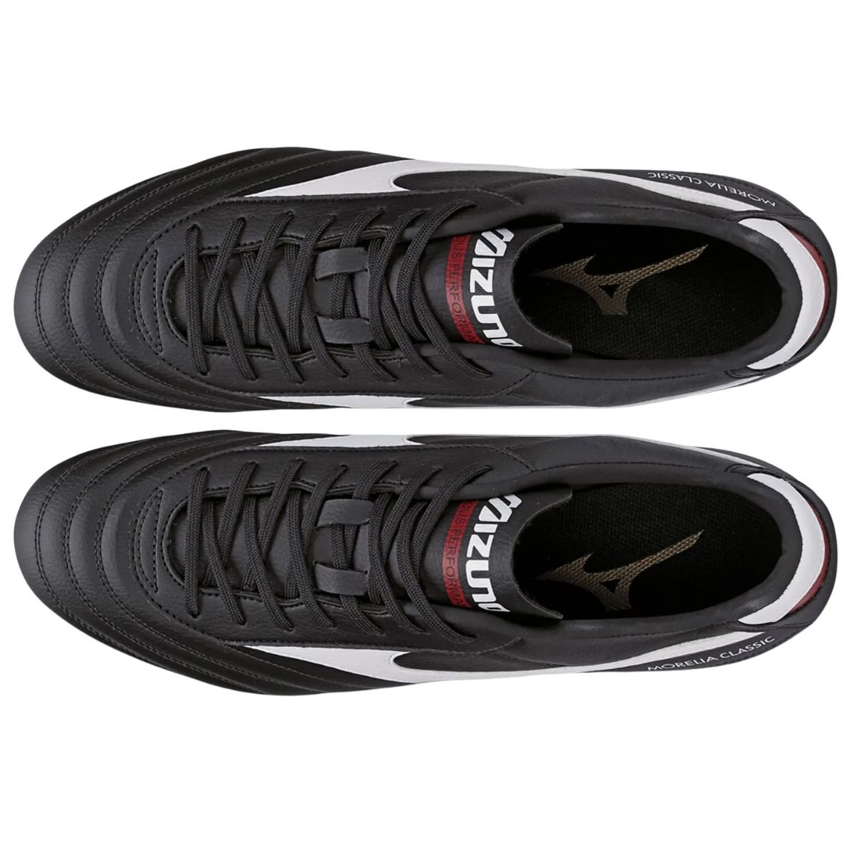 Mizuno Morelia Classic MD Campo Preto Branco Vermelho Preto 3