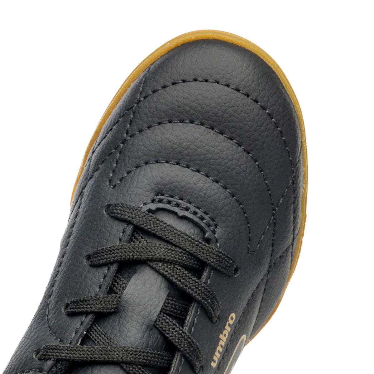Chuteira Futsal Umbro Class Jr Preto Dourado Toque Preciso Preto 7