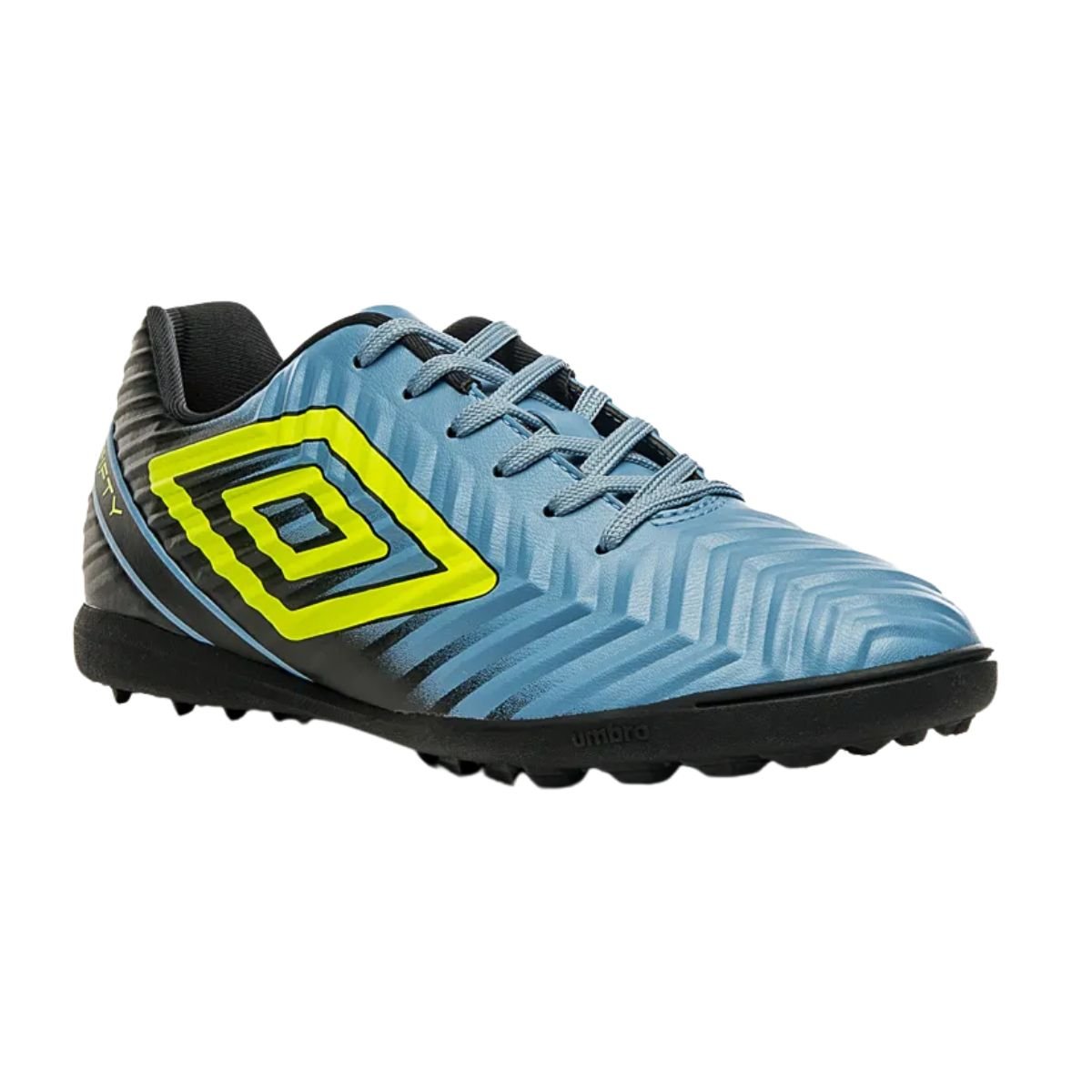 Chuteira Umbro Fifty V Society Masculina Azul Preto Limao