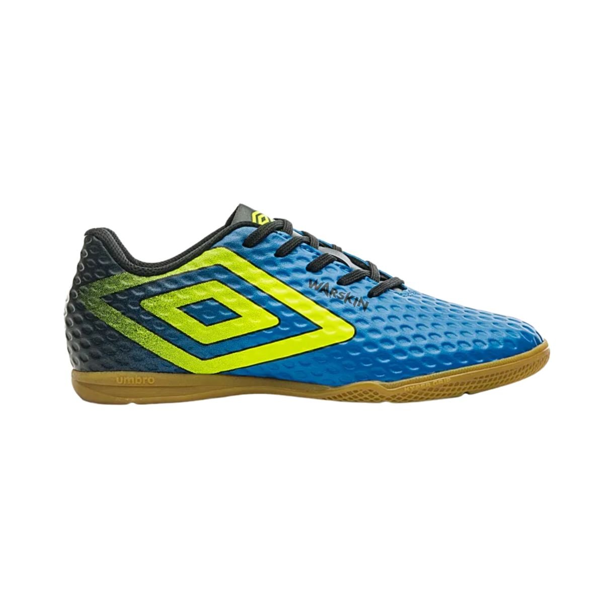 Umbro Warskin Jr Indoor: Agilidade Azul-Limao-Preto Azul 2