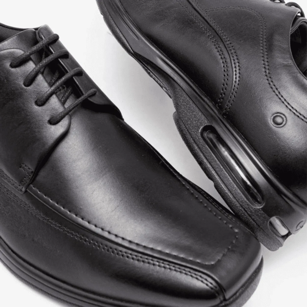 Sapato Social Democrata Smart Comfort Masculino Cadarco Couro Preto Preto 3