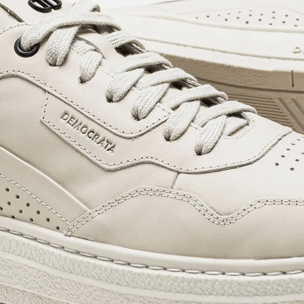 Sapatenis Casual Masculino Democrata Creme 240201 Bege 5