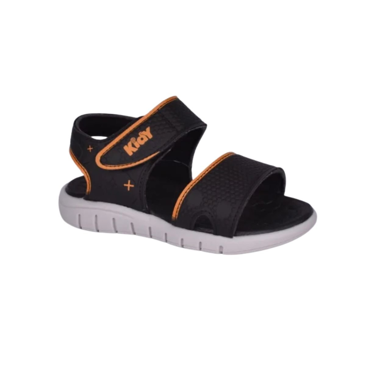 Kidy Sandalia Toys Preto Laranja Aventura Conforto Infantil