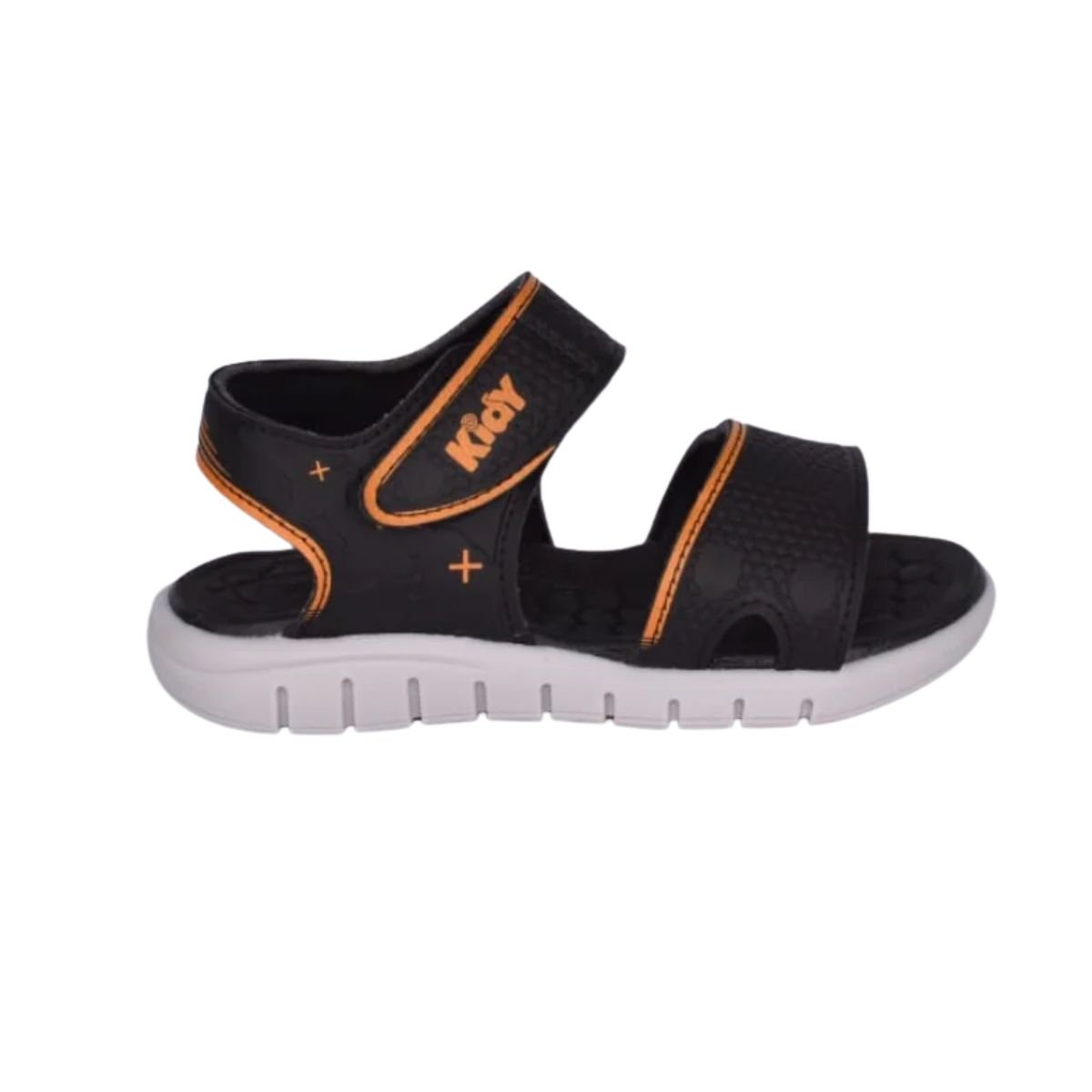 Kidy Sandalia Toys Preto Laranja Aventura Conforto Infantil Preto 2