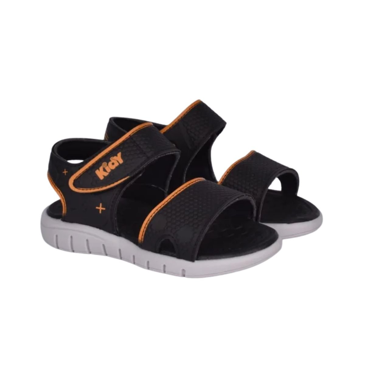 Kidy Sandalia Toys Preto Laranja Aventura Conforto Infantil Preto 3