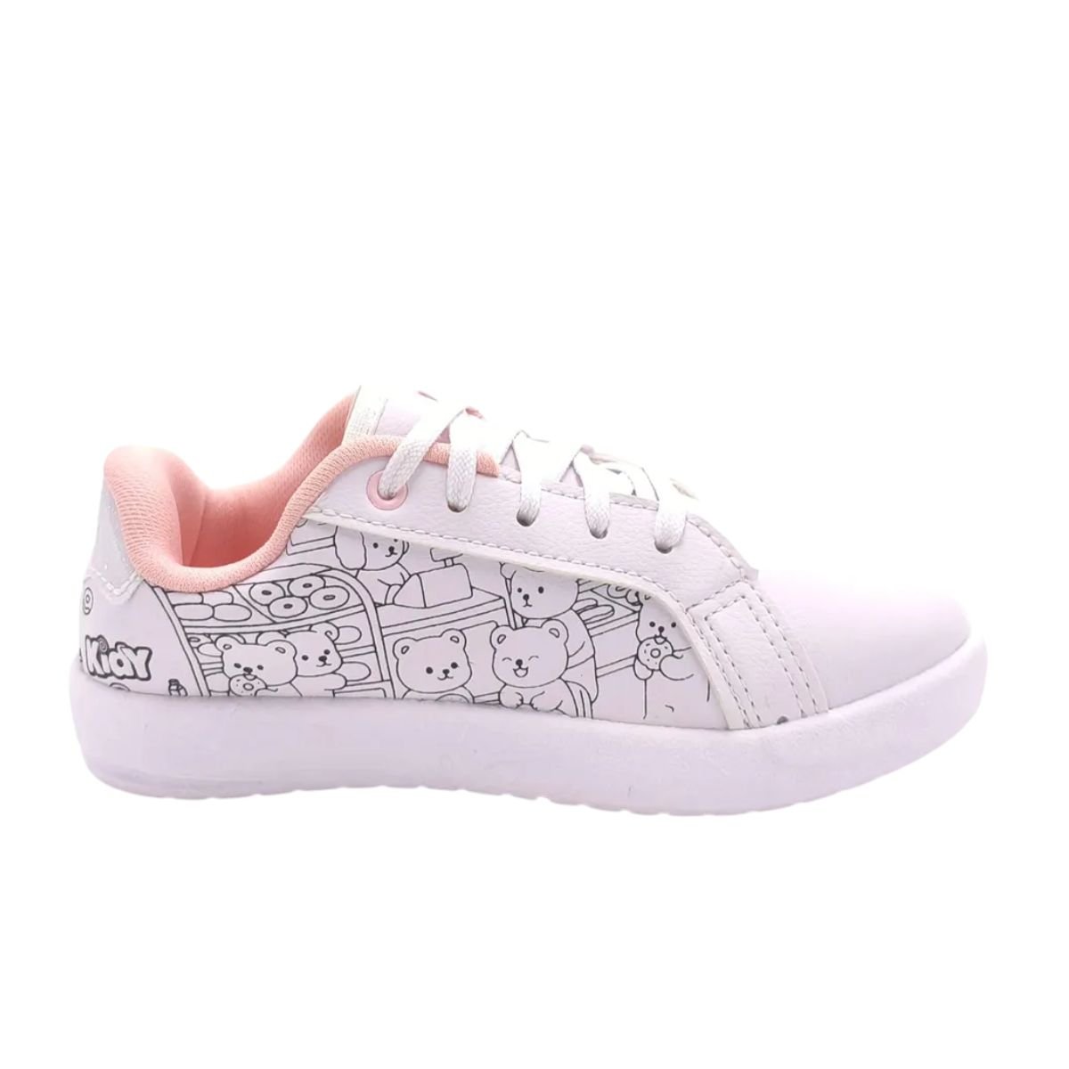 Kidy Tenis Hype Branco Conforto Estilo e Diversao Branco 2