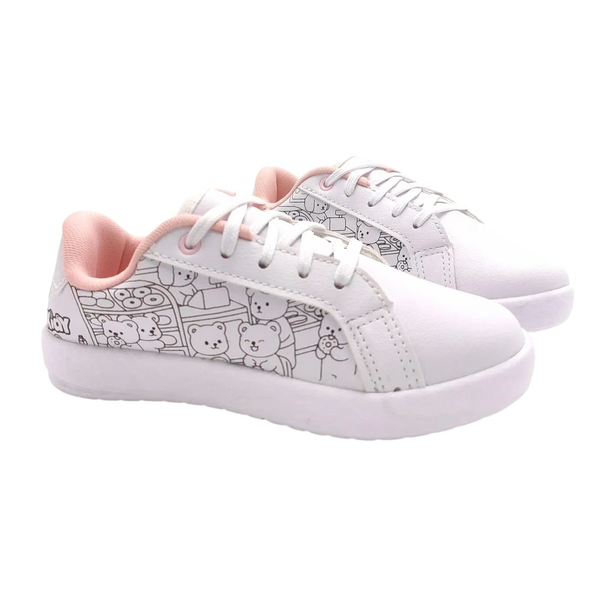 Kidy Tenis Hype Branco Conforto Estilo e Diversao Branco 4