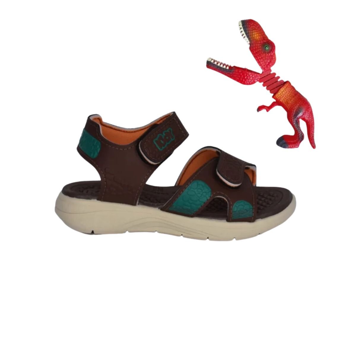 Kidy Sandalia Fly Baby Marrom Verde Pantone Leveza e Ajuste Marrom 2