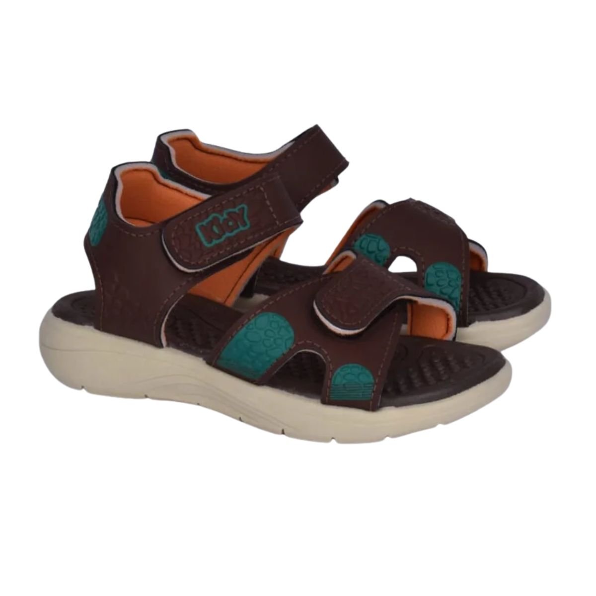 Kidy Sandalia Fly Baby Marrom Verde Pantone Leveza e Ajuste Marrom 3