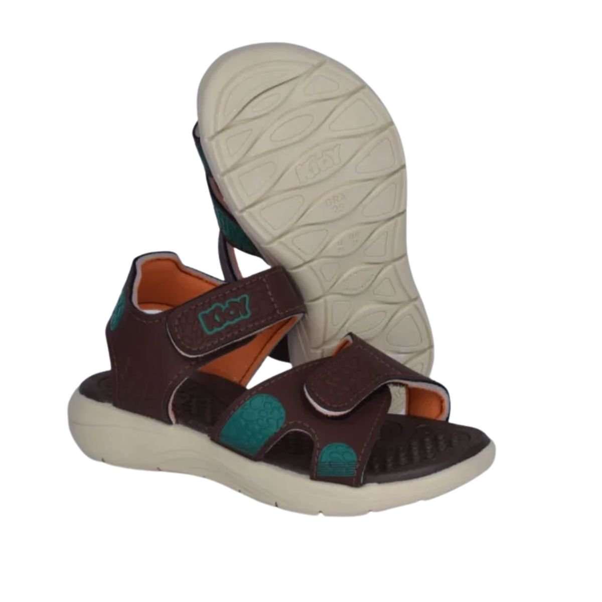 Kidy Sandalia Fly Baby Marrom Verde Pantone Leveza e Ajuste Marrom 4