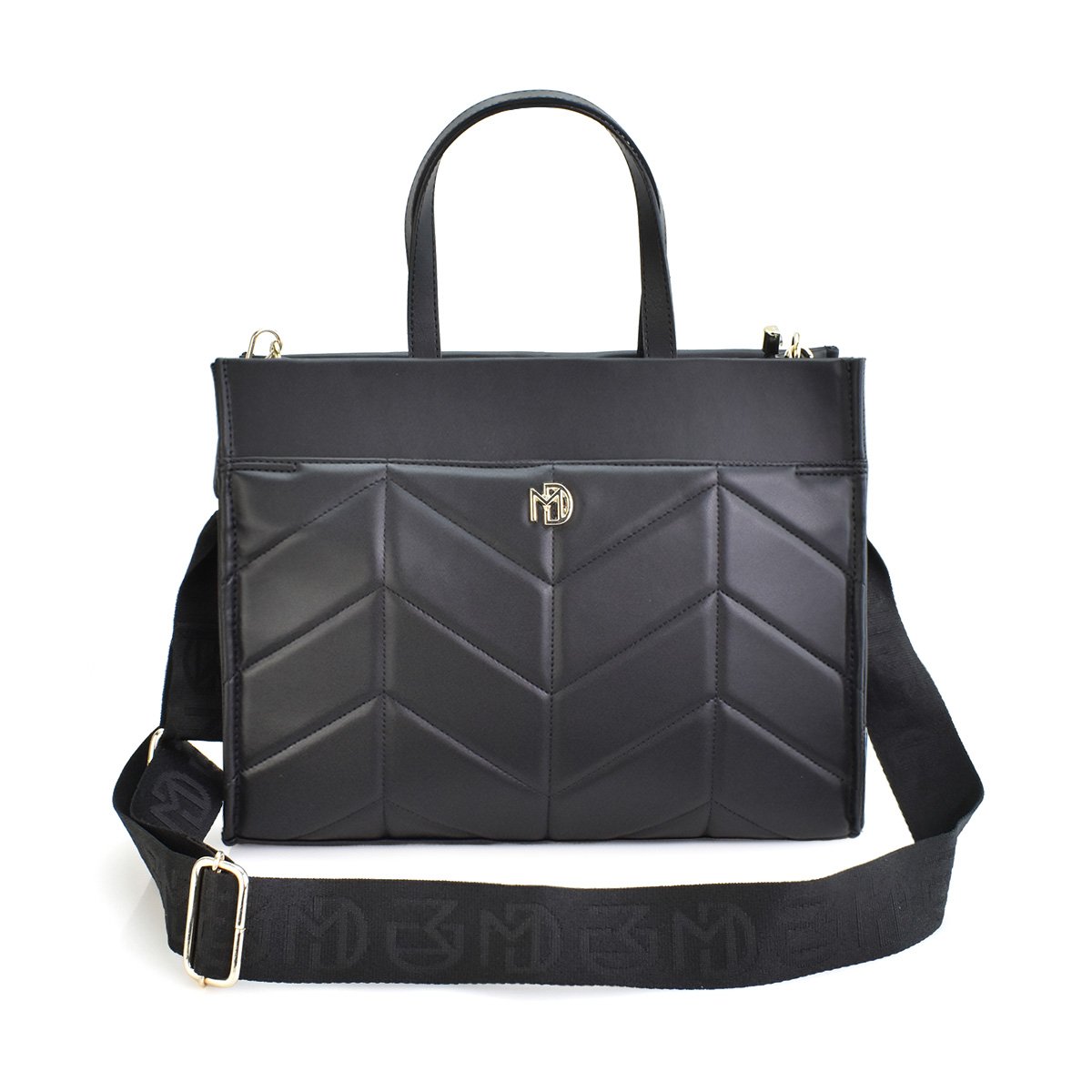 Bolsa Modare Preta Napa Feminino Design Moderno