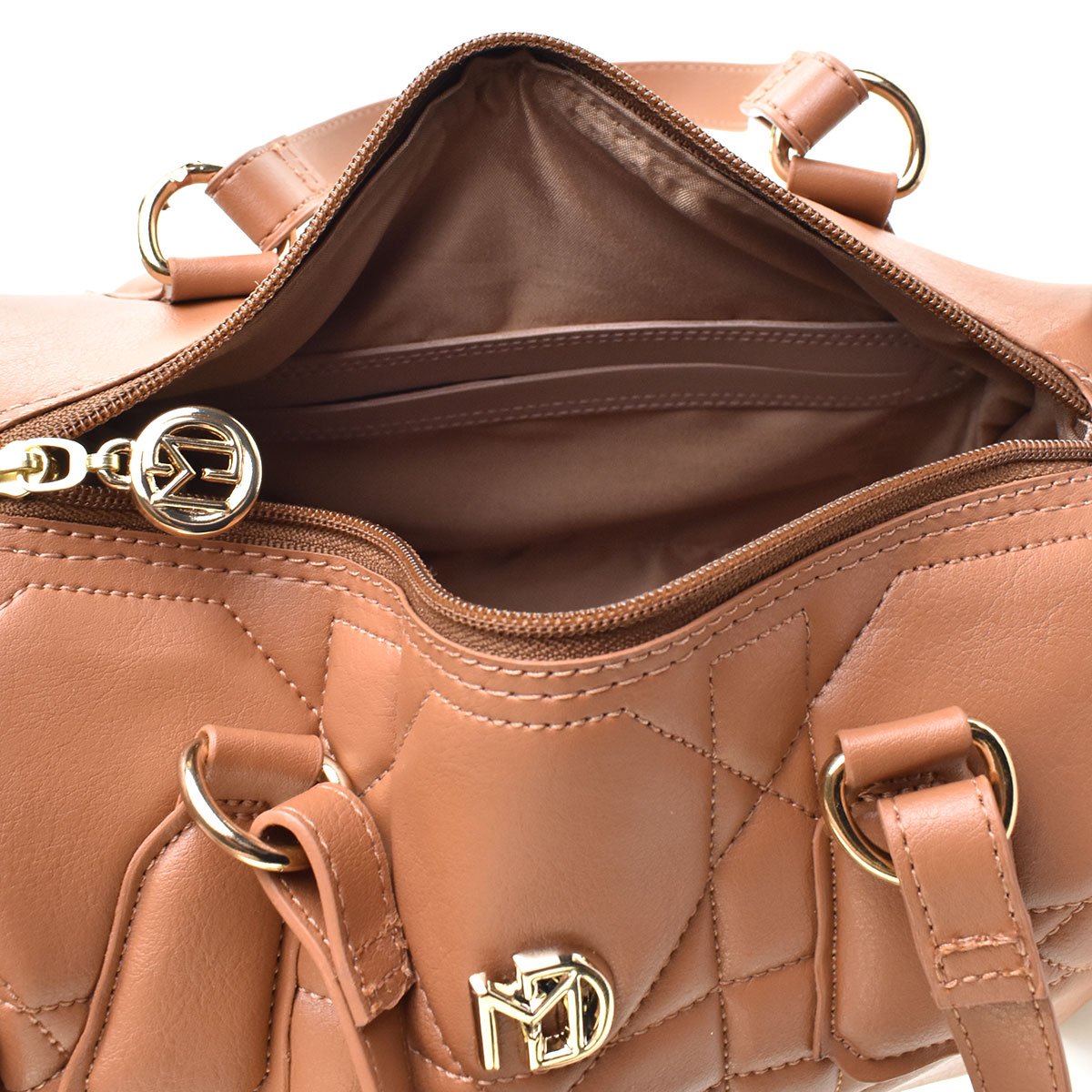 Bolsa Modare Napa Soft Feminino Camel Material Resistente Marrom 6