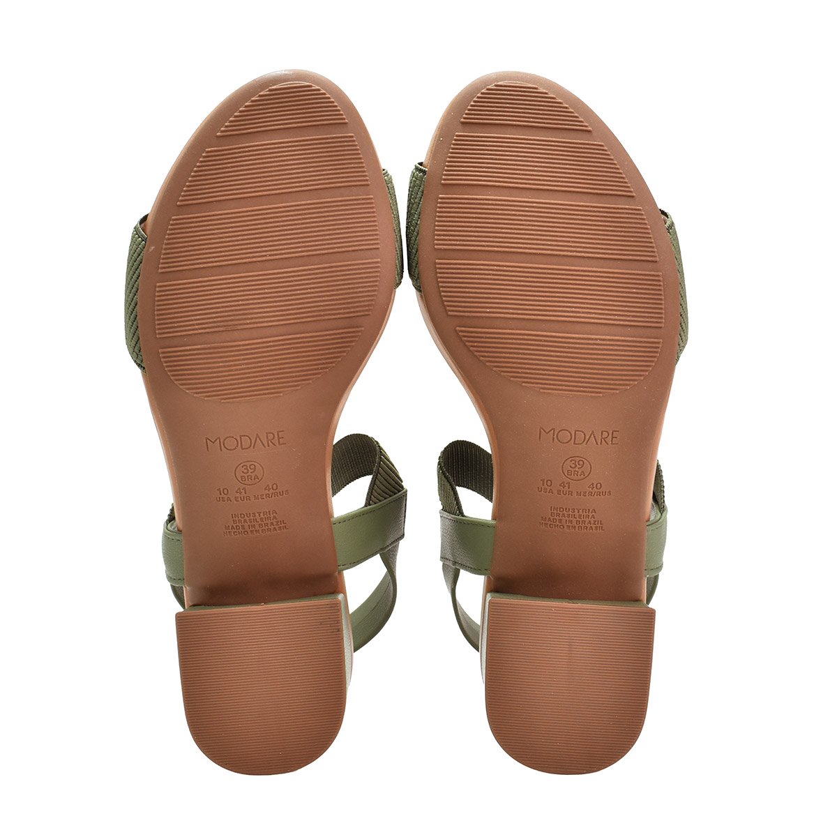 Sandalia Modare Verde Salvia Feminina Salto Bloco Casual Verde 6