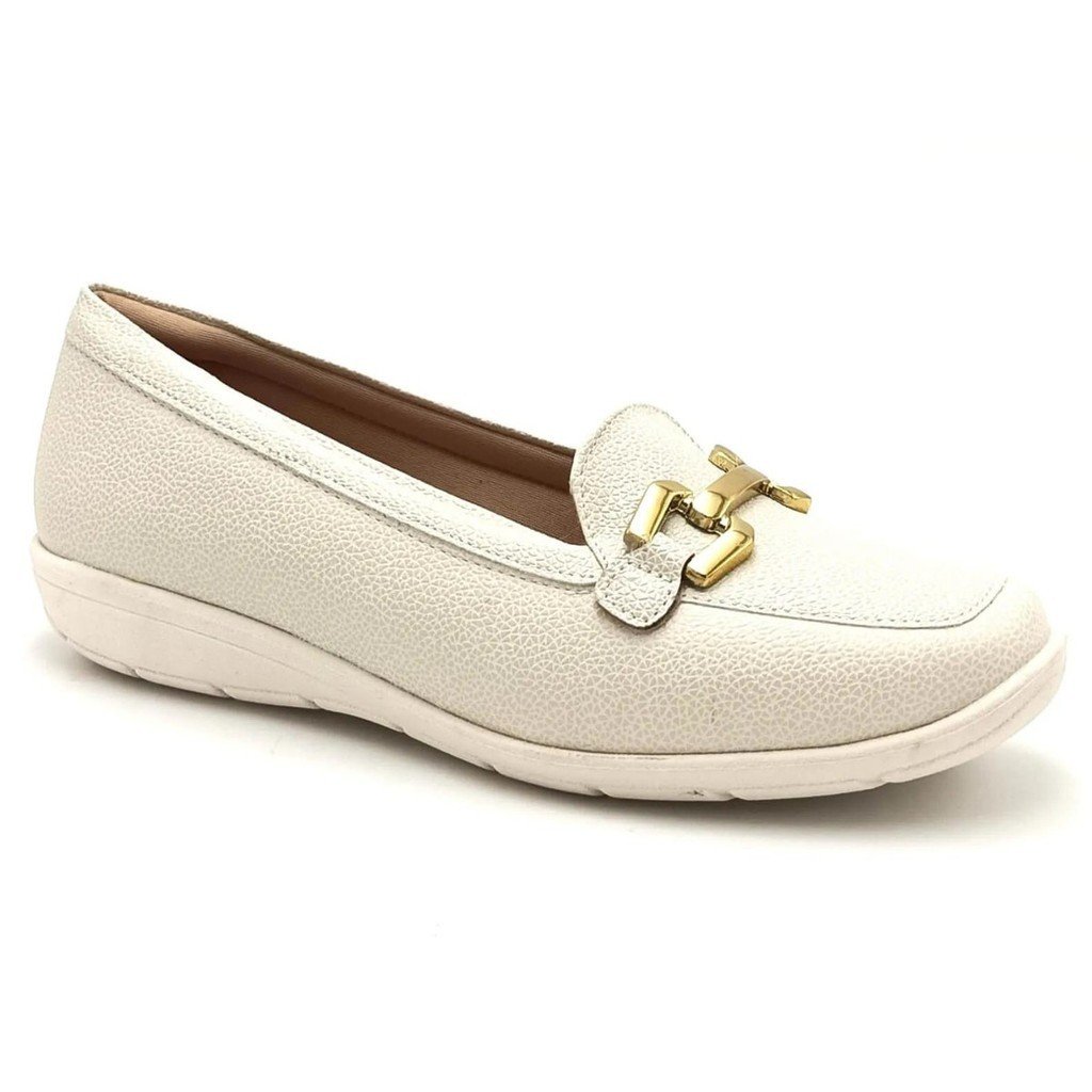 Sapato Modare Slip On Feminino Branco Off