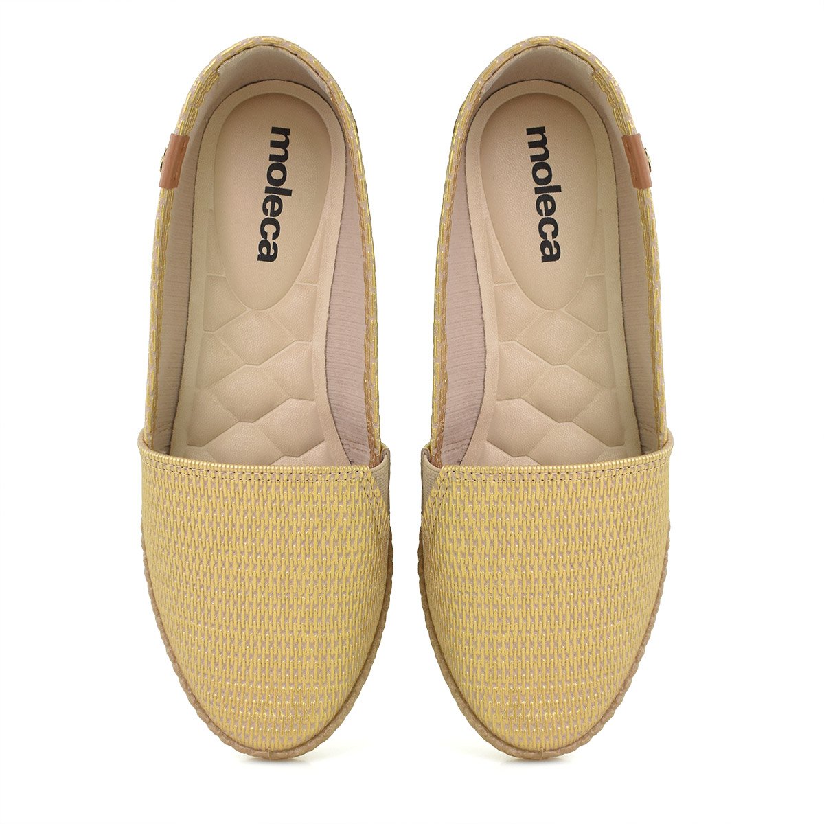 Sapatilha Moleca Feminino Metalizada Dourado Bege Versatil Dourado 3