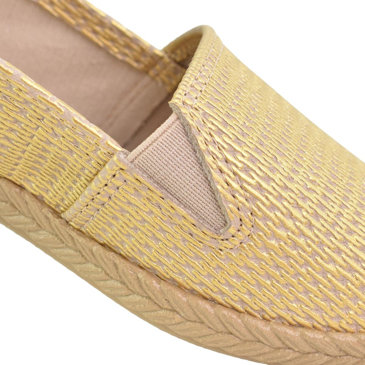 Sapatilha Moleca Feminino Metalizada Dourado Bege Versatil Dourado 5