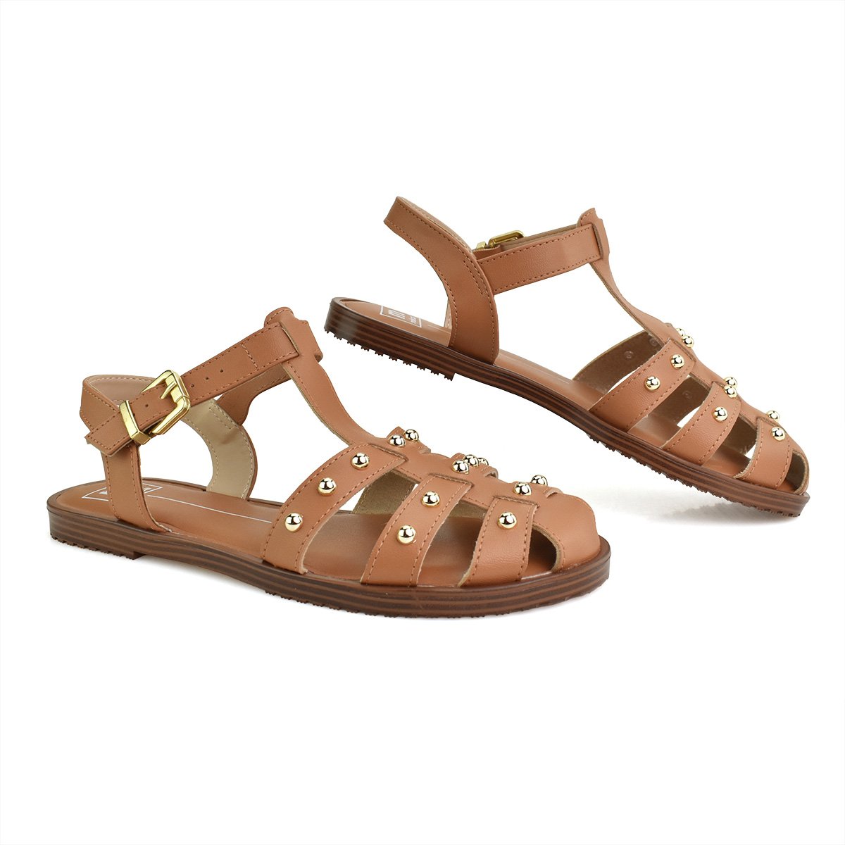 Sandalia Moleca Napa Turim Leve e Pratica Fivela Ajustavel Marrom 2