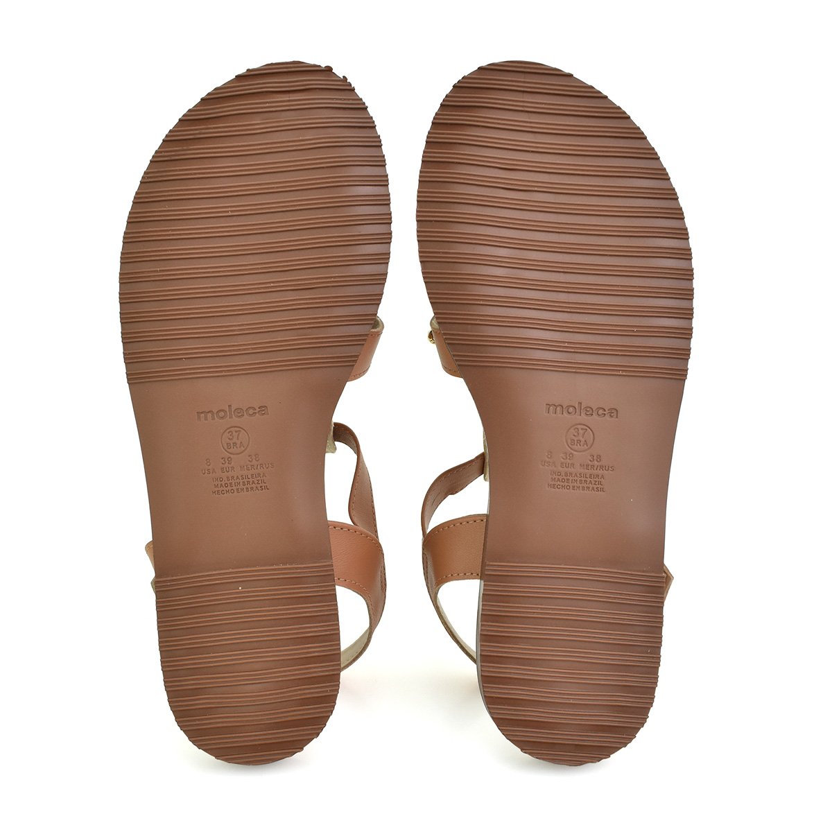 Sandalia Moleca Napa Turim Leve e Pratica Fivela Ajustavel Marrom 7