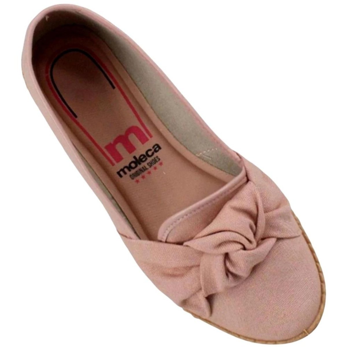 Sapatilha Moleca Lona Bico Redondo Feminino 5287265 Rosa 5