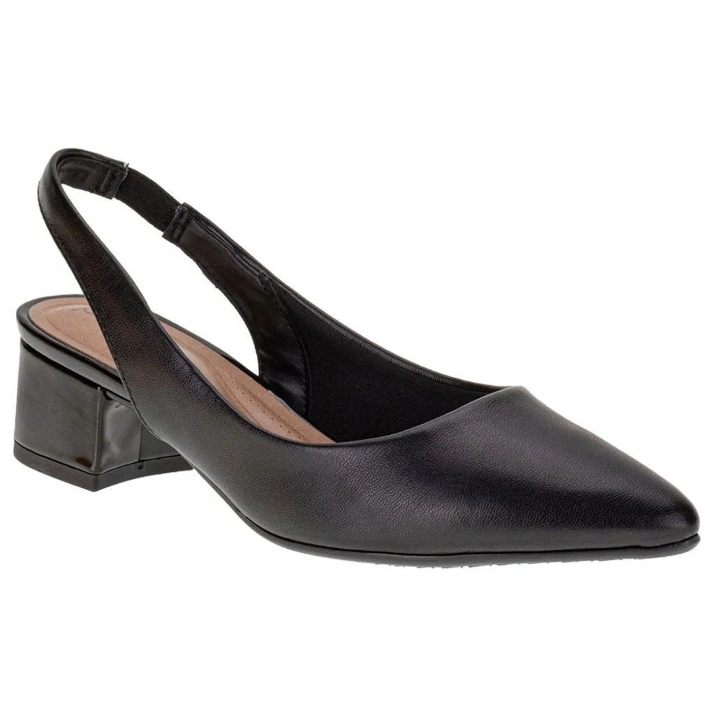 Scarpin Beira Rio Salto Grosso Elegancia Natural Feminino