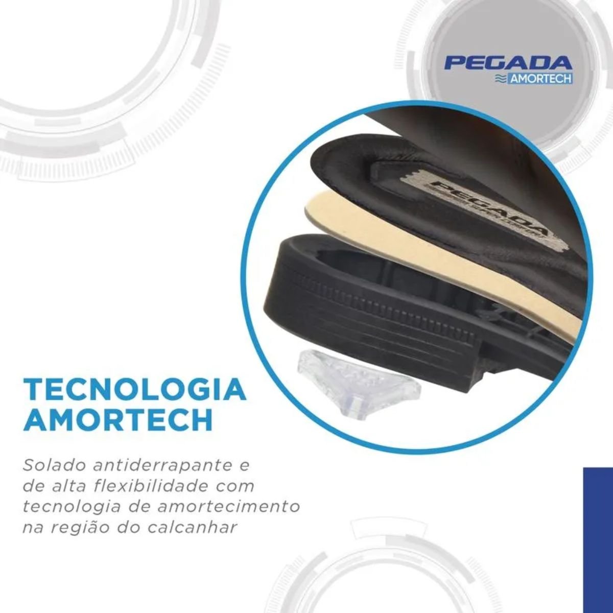 Pegada Sapato Social Leve e Confortavel Preto Preto 5