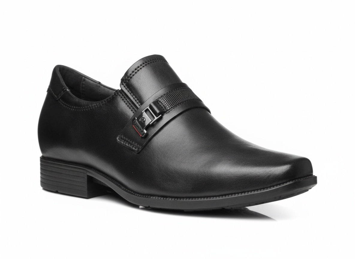 Pegada Sapato Social Leve e Confortavel Preto Preto 7