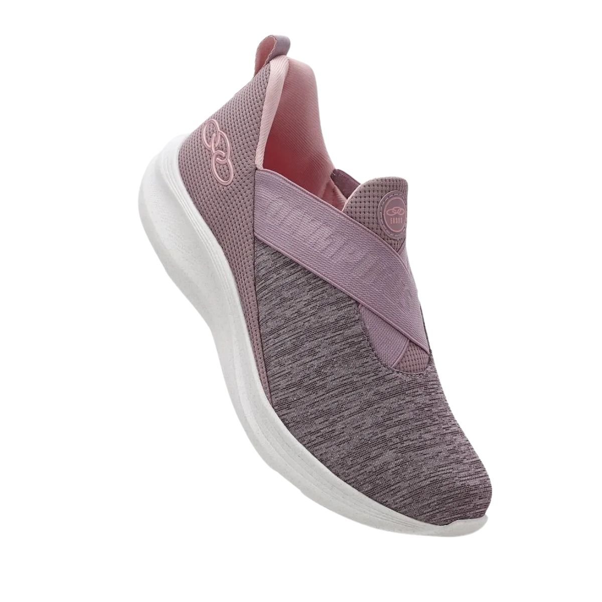 Tenis Olympikus Easy 3 Praticidade e Leveza Mescla Rosa/Cinza 2