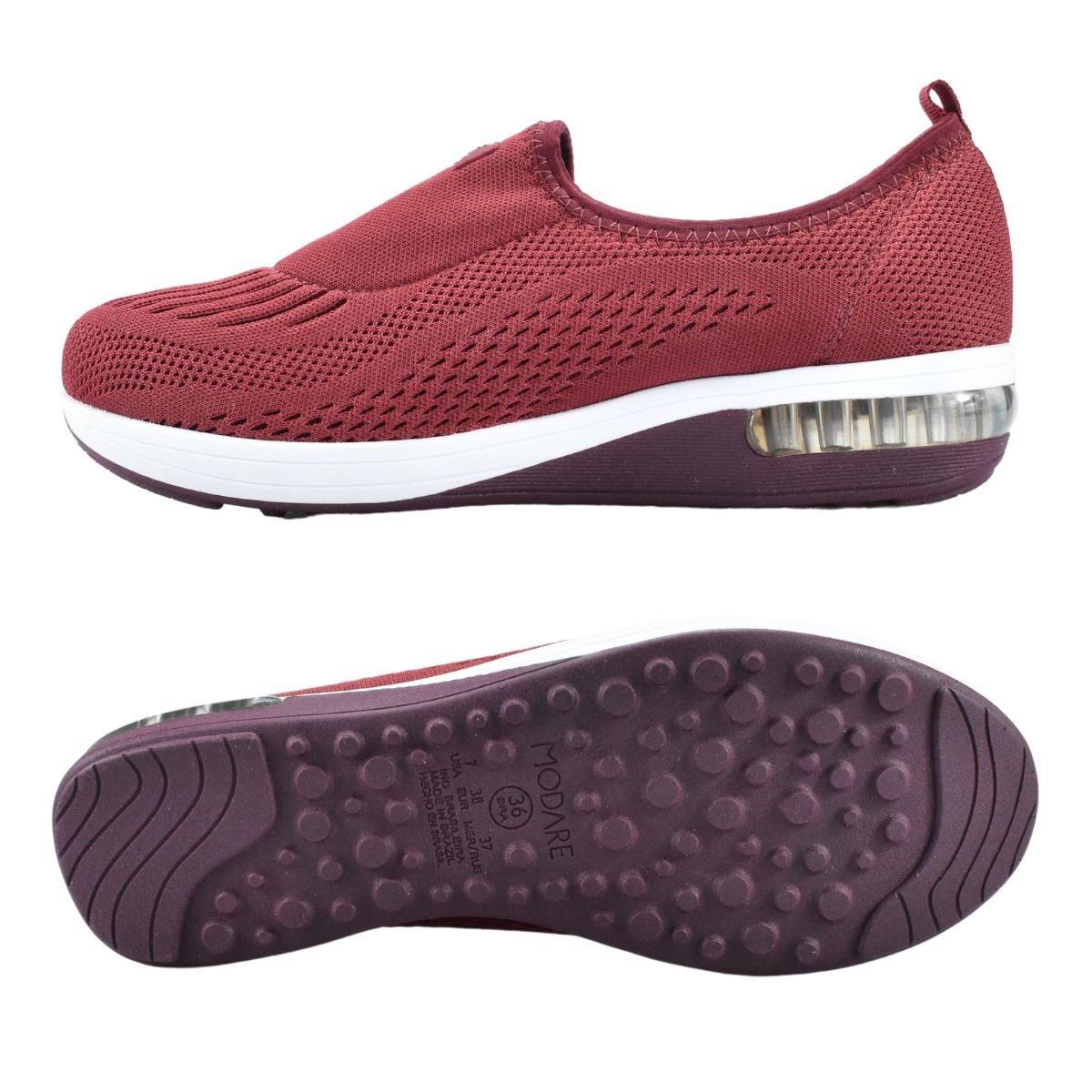 Tenis Slip On Modare Feminino Anatomico Casual 7320217 Vermelho 5